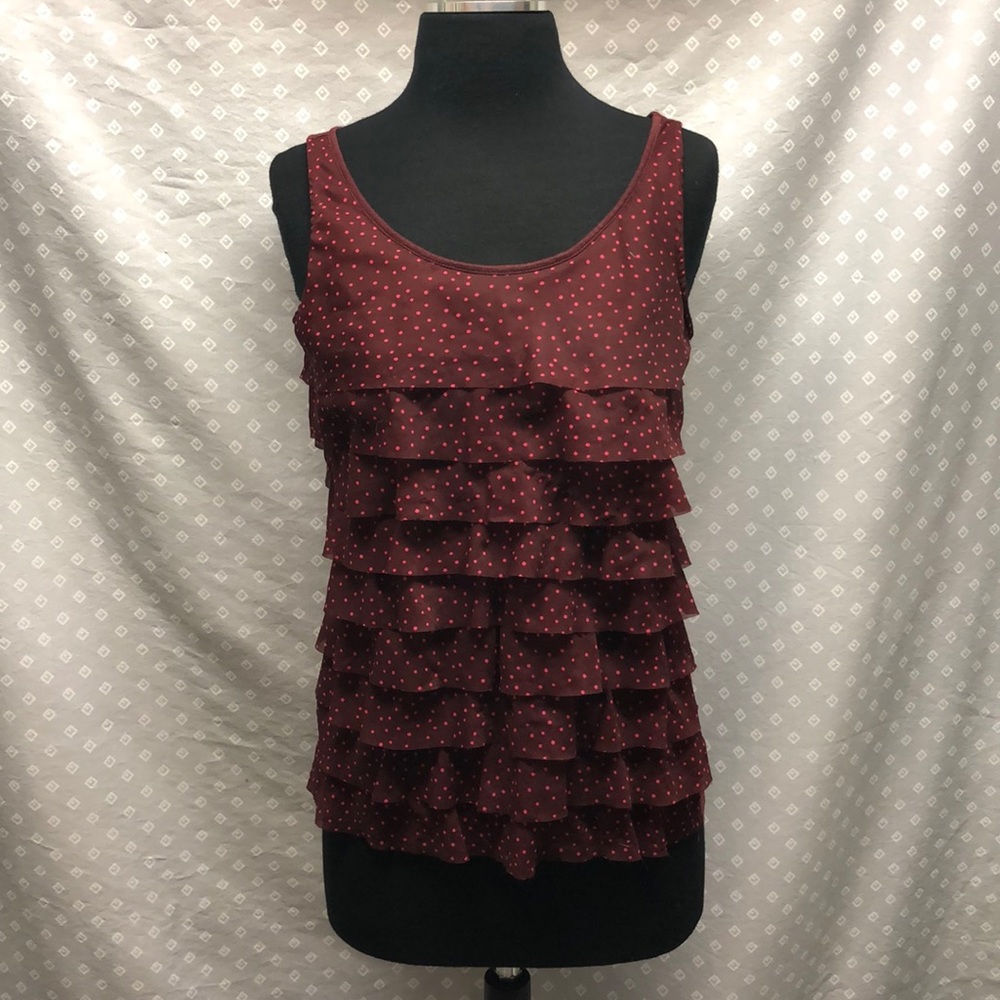 Polka Dot Ruffle Blouse